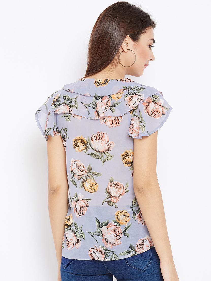 floral ruffled top - 15735864 - Zoom Image - 3