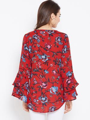 keyhole neck high low tunic - 15735865 - Standard Image - 3