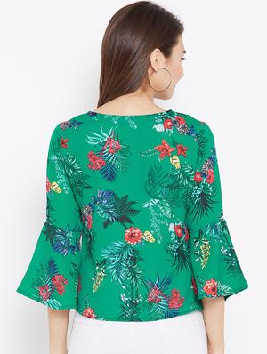 v neck bell sleeved top - 15735868 - Standard Image - 3