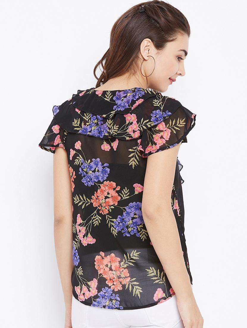 floral ruffled top - 15735885 - Zoom Image - 3