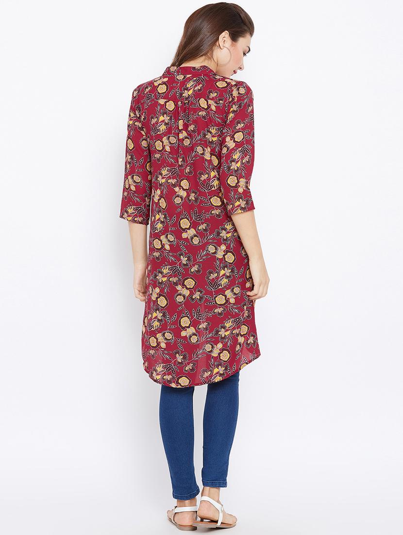 button up high low tunic - 15735902 - Zoom Image - 3
