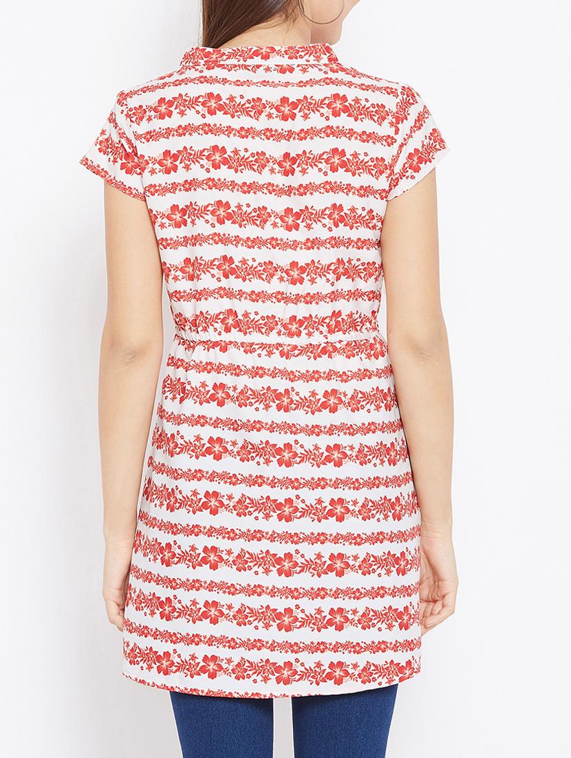 lace trim embroidered asymmetric top - 15735908 - Zoom Image - 3