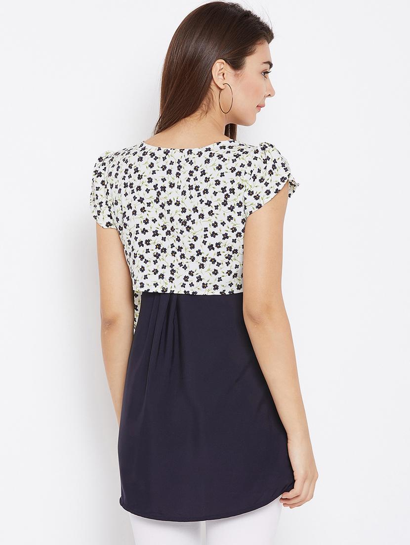 floral overlay high low tunic - 15735910 - Zoom Image - 3