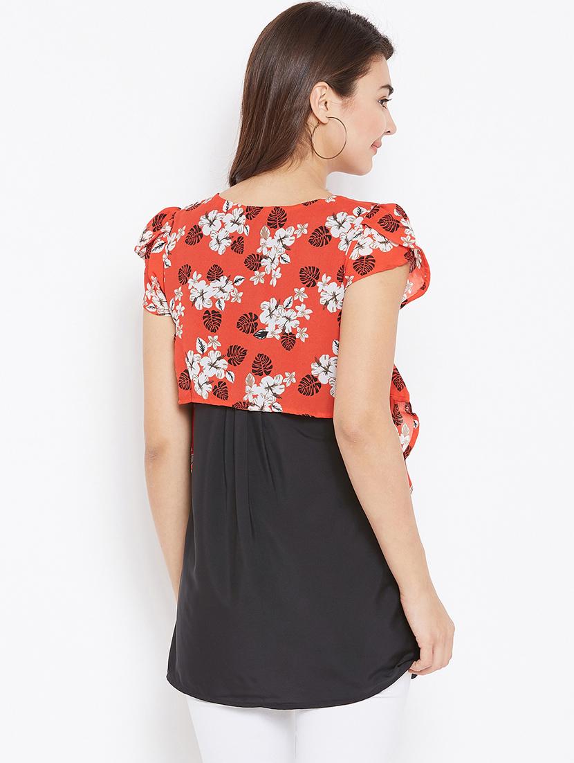 floral overlay high low tunic - 15735911 - Zoom Image - 3