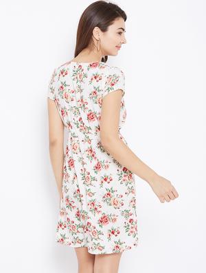short sleeved a-line dress - 15735920 - Standard Image - 3