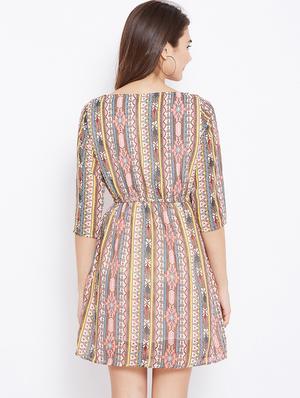 elasticated waist a-line dress - 15735923 - Standard Image - 3