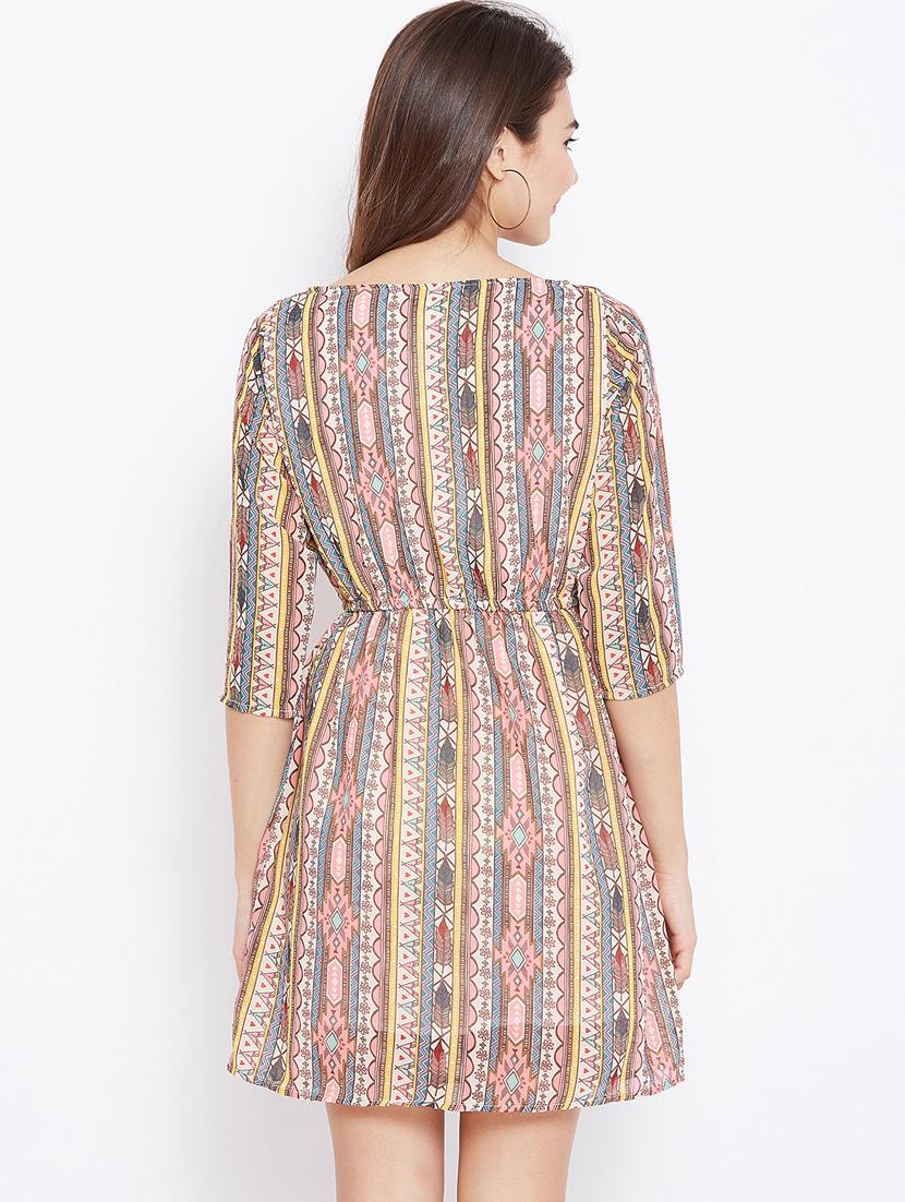 elasticated waist a-line dress - 15735923 - Zoom Image - 3