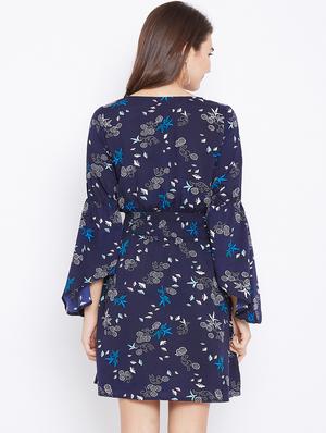 smocked waist bell sleeved dress - 15735924 - Standard Image - 3