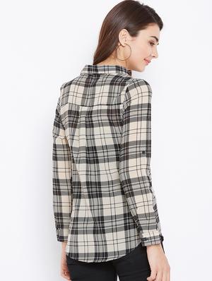 roll up sleeved checkered shirt - 15735935 - Standard Image - 3