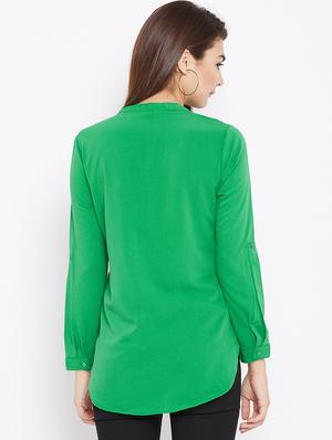 mandarin neck full sleeved shirt - 15735936 - Standard Image - 3