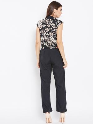 button detail floral jumpsuit - 15735937 - Standard Image - 3