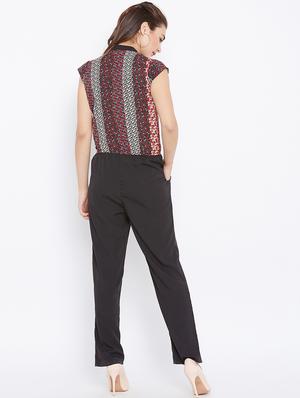button detail floral jumpsuit - 15735938 - Standard Image - 3