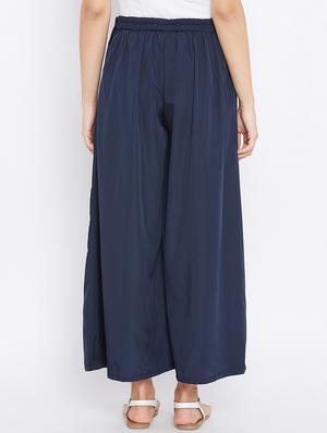 elasticated waist flared palazzo - 15735939 - Standard Image - 3