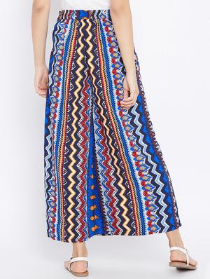 elasticated waist printed palazzo - 15735940 - Standard Image - 3