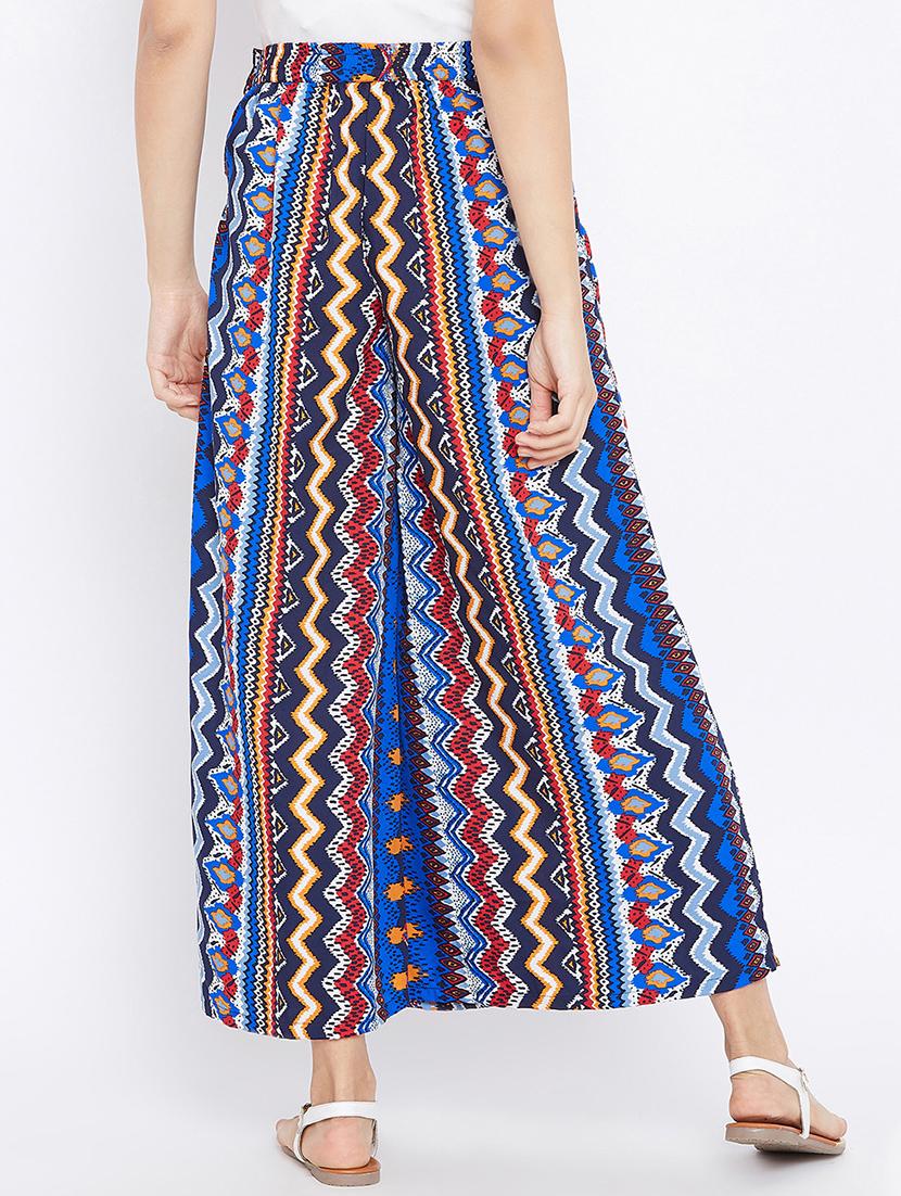 elasticated waist printed palazzo - 15735940 - Zoom Image - 3