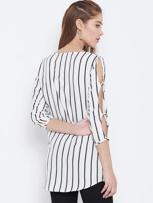 slit sleeved striped tunic - 15736679 - Standard Image - 3