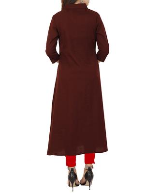 Embroidered a-line kurta - 15736761 - Standard Image - 3