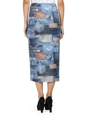 graphic print button up skirt - 15736799 - Standard Image - 3