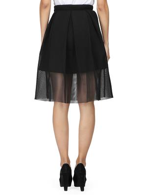 high rise pleated mesh skirt - 15736804 - Standard Image - 3