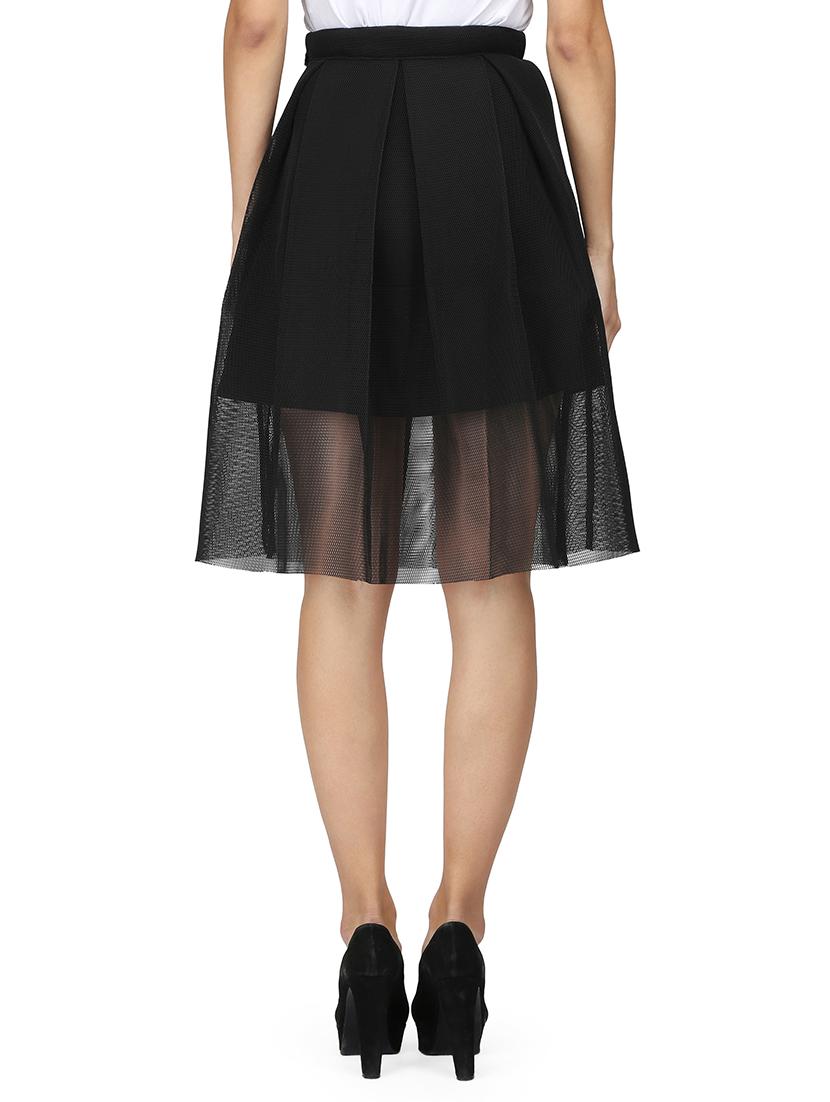 high rise pleated mesh skirt - 15736804 - Zoom Image - 3