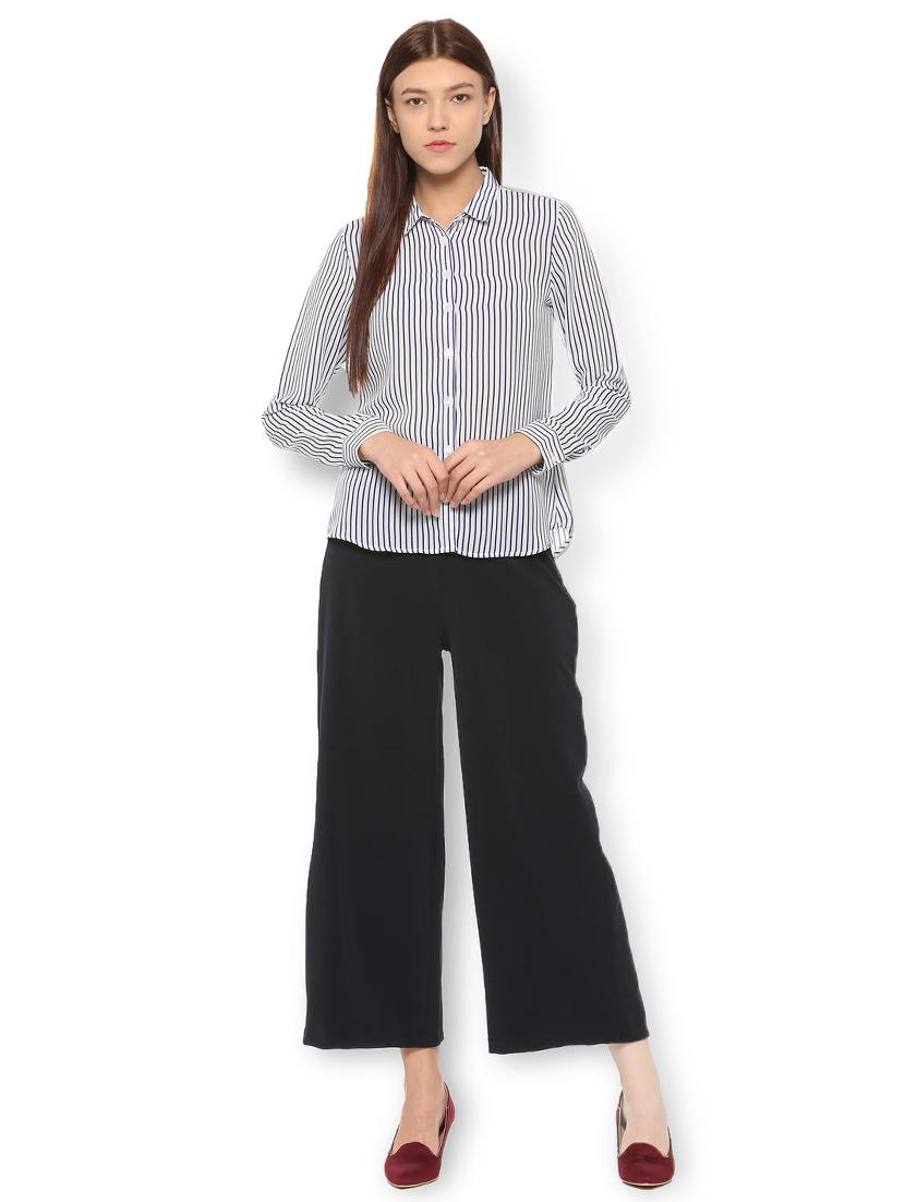curved hem striped shirt - 15736820 - Zoom Image - 3