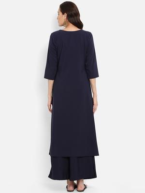Layered foil print kurta - 15737008 - Standard Image - 3