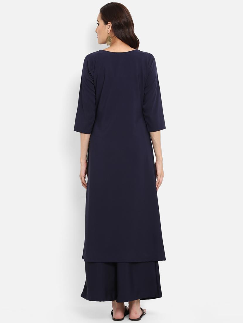 Layered foil print kurta - 15737008 - Zoom Image - 3