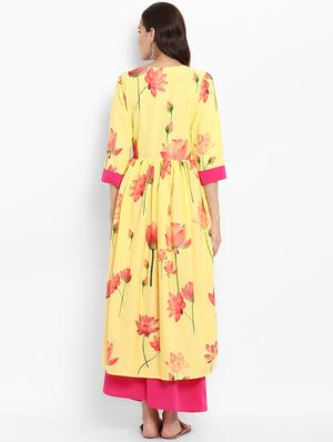 Digital print flared kurta - 15737015 - Standard Image - 3
