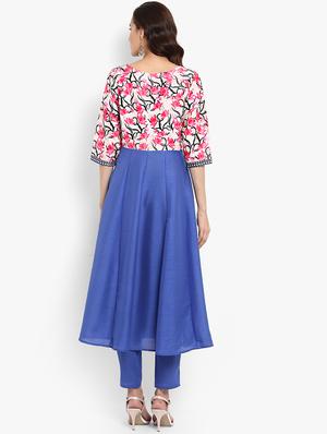 Anarkali floral print kurta - 15737017 - Standard Image - 3