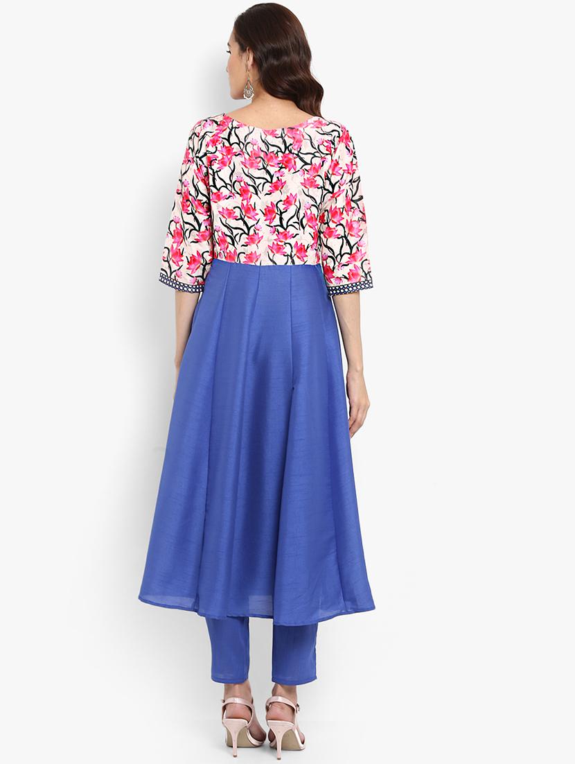 Anarkali floral print kurta - 15737017 - Zoom Image - 3