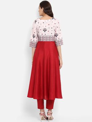 Anarkali floral print kurta - 15737018 - Standard Image - 3