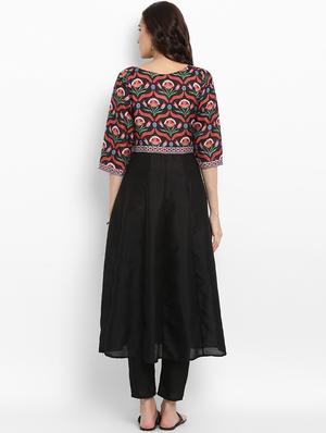 Anarkali printed yoke kurta - 15737022 - Standard Image - 3