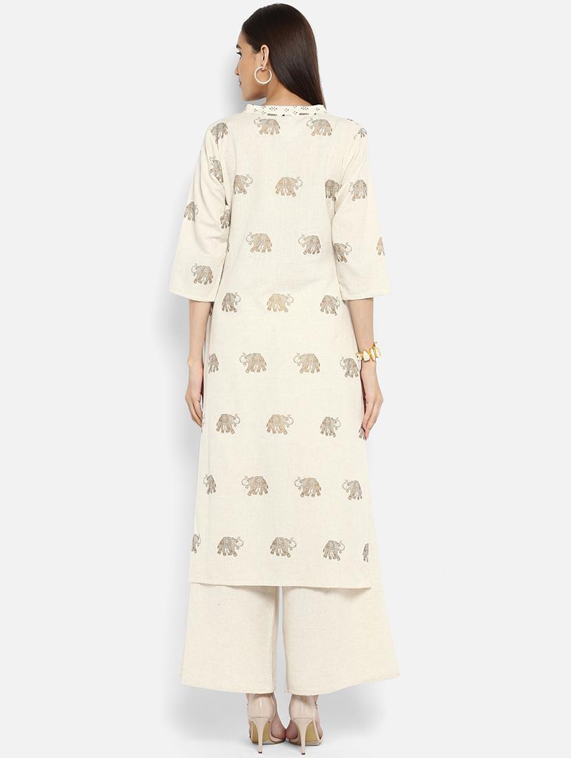 Asymmetric printed kurta - 15737028 - Zoom Image - 3
