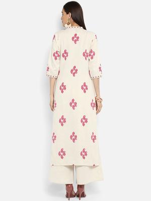Printed straight kurta - 15737031 - Standard Image - 3