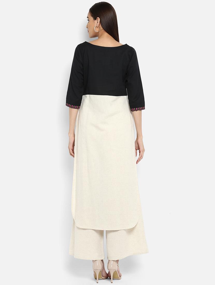 Color block straight kurta - 15737032 - Zoom Image - 3