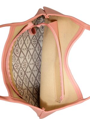 pink leatherette (pu) regular tote - 15737051 - Standard Image - 3