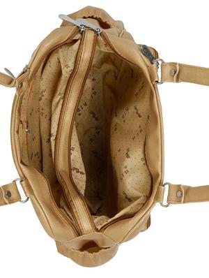 brown leatherette (pu) regular handbag - 15737056 - Standard Image - 3
