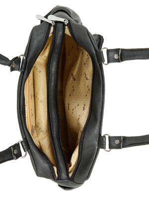 black leatherette (pu) regular handbag - 15737059 - Standard Image - 3