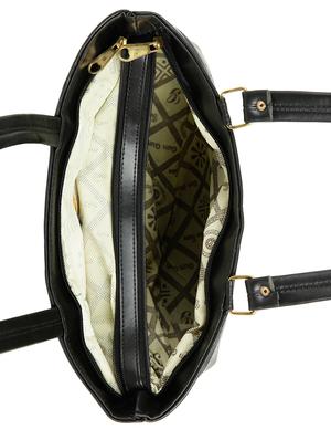 black leatherette (pu) regular handbag - 15737060 - Standard Image - 3