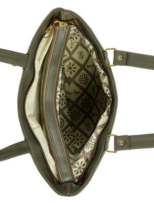 green leatherette (pu) regular handbag - 15737061 - Standard Image - 3