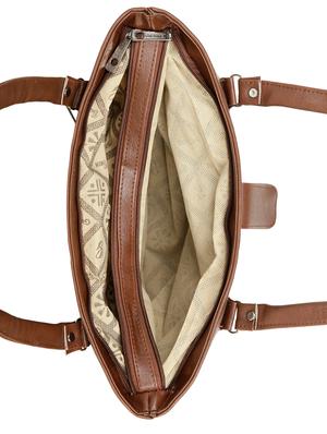 tan leatherette (pu) regular handbag - 15737067 - Standard Image - 3
