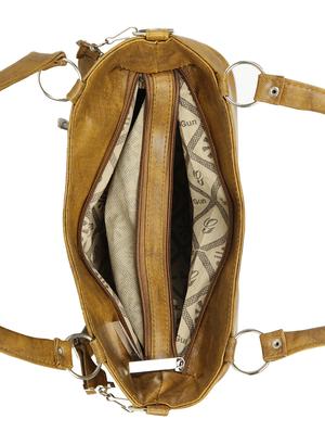 brown leatherette (pu) regular handbag - 15737069 - Standard Image - 3