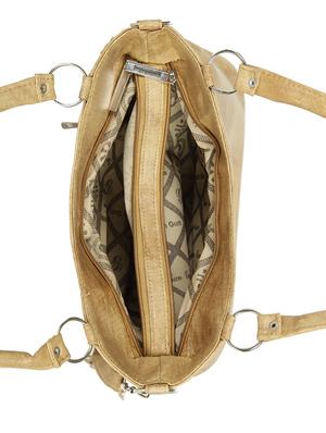 beige leatherette (pu) regular handbag - 15737071 - Standard Image - 3