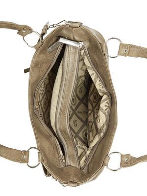 brown leatherette (pu) regular handbag - 15737073 - Standard Image - 3
