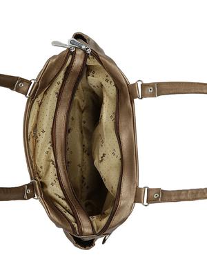 brown leatherette (pu) regular handbag - 15737084 - Standard Image - 3