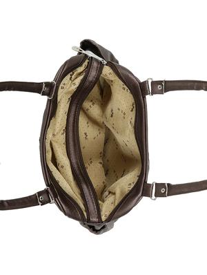 brown leatherette (pu) regular handbag - 15737085 - Standard Image - 3