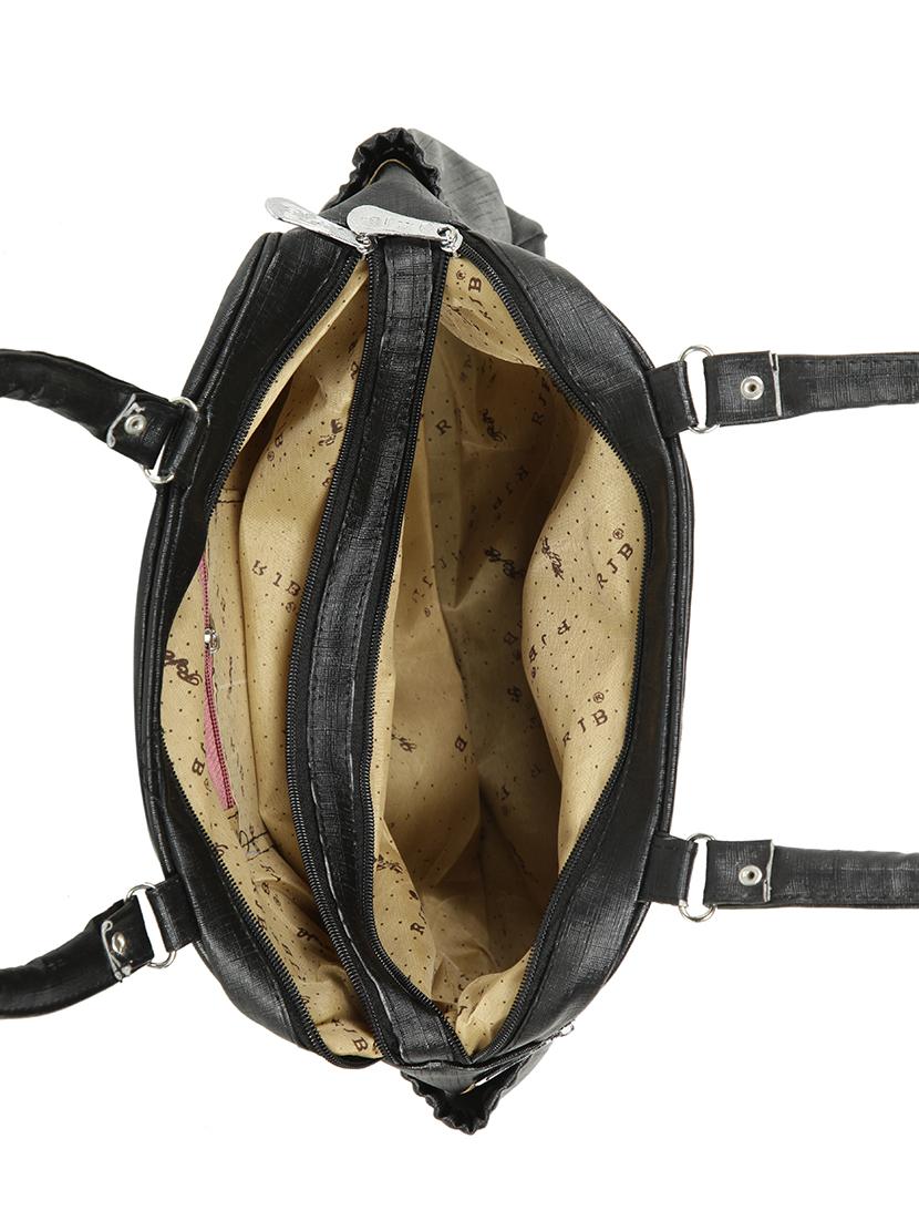 black leatherette (pu) regular handbag - 15737086 - Zoom Image - 3