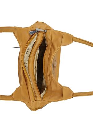 tan leatherette (pu) regular handbag - 15737090 - Standard Image - 3