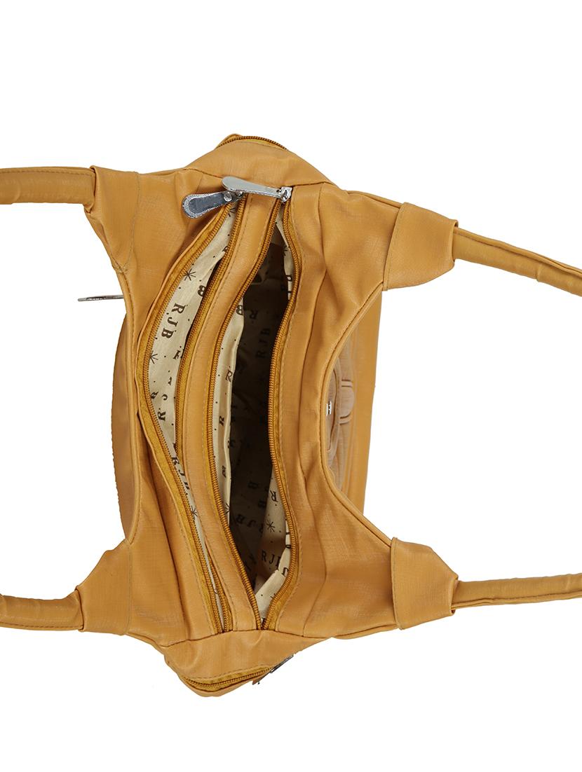 tan leatherette (pu) regular handbag - 15737090 - Zoom Image - 3