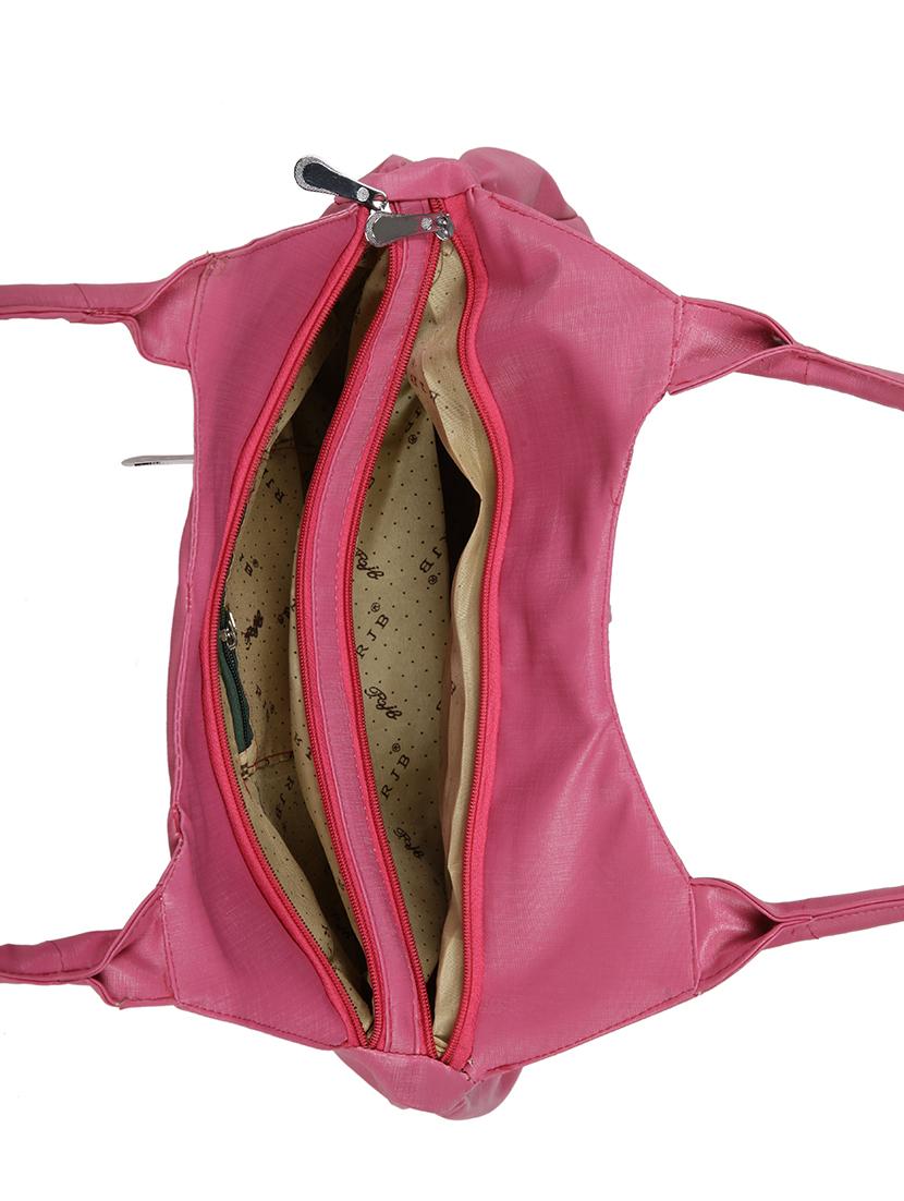 pink leatherette (pu) regular handbag - 15737092 - Zoom Image - 3